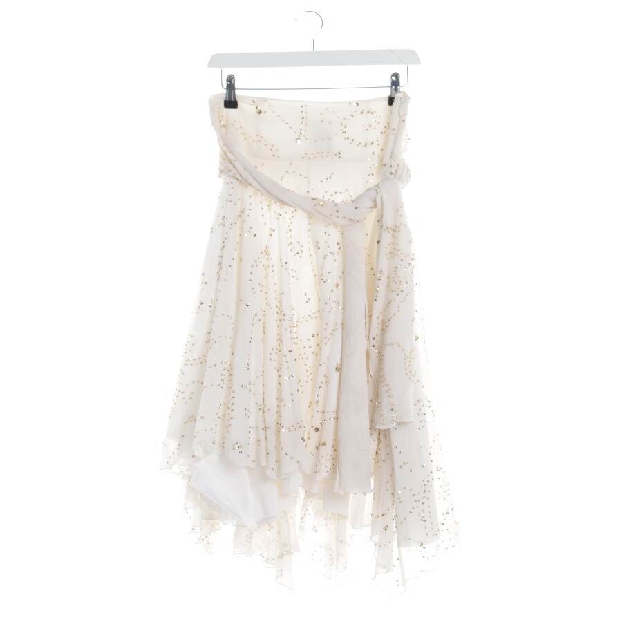 Image 1 of Silk Skirt 32 Cream in color White | Vite EnVogue