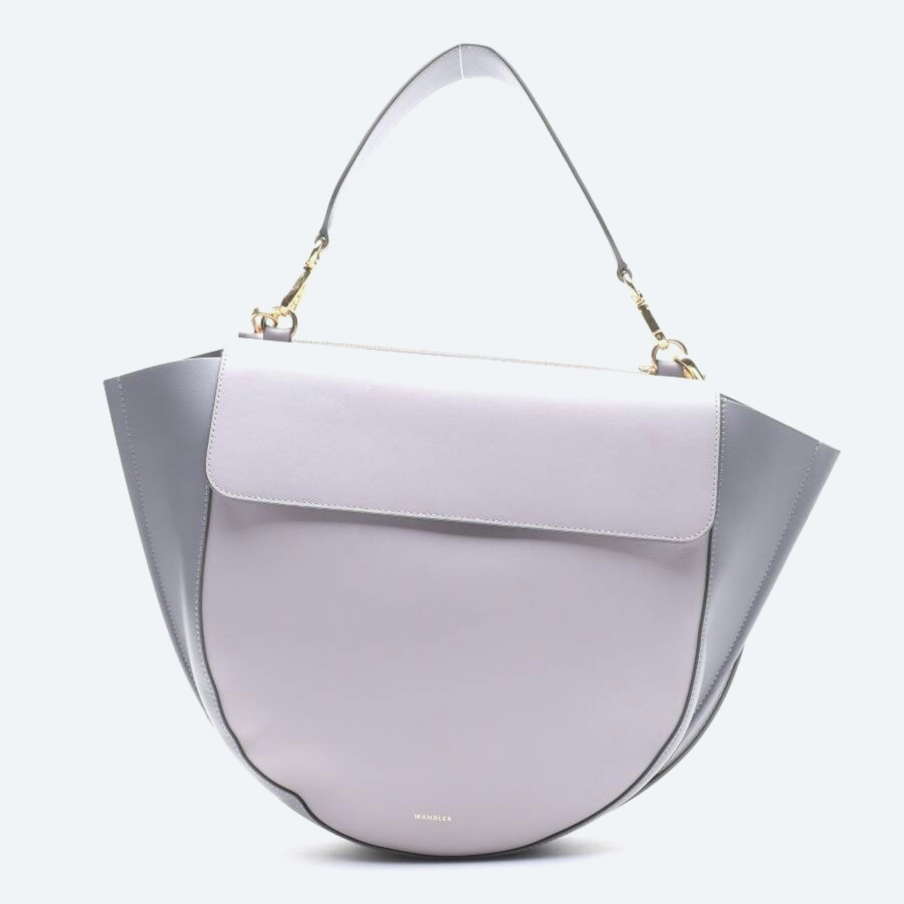 Image 1 of Hortensia Large Shoulder Bag Light Gray in color Gray | Vite EnVogue