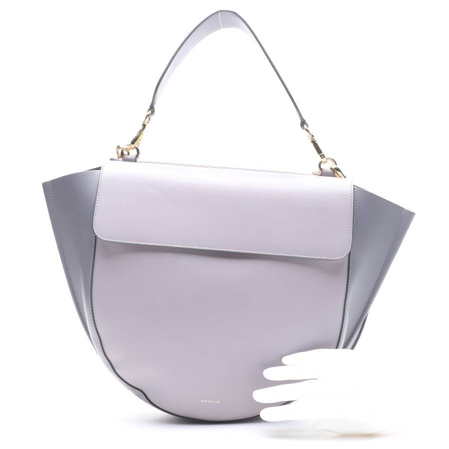 Image 4 of Hortensia Large Shoulder Bag Light Gray in color Gray | Vite EnVogue