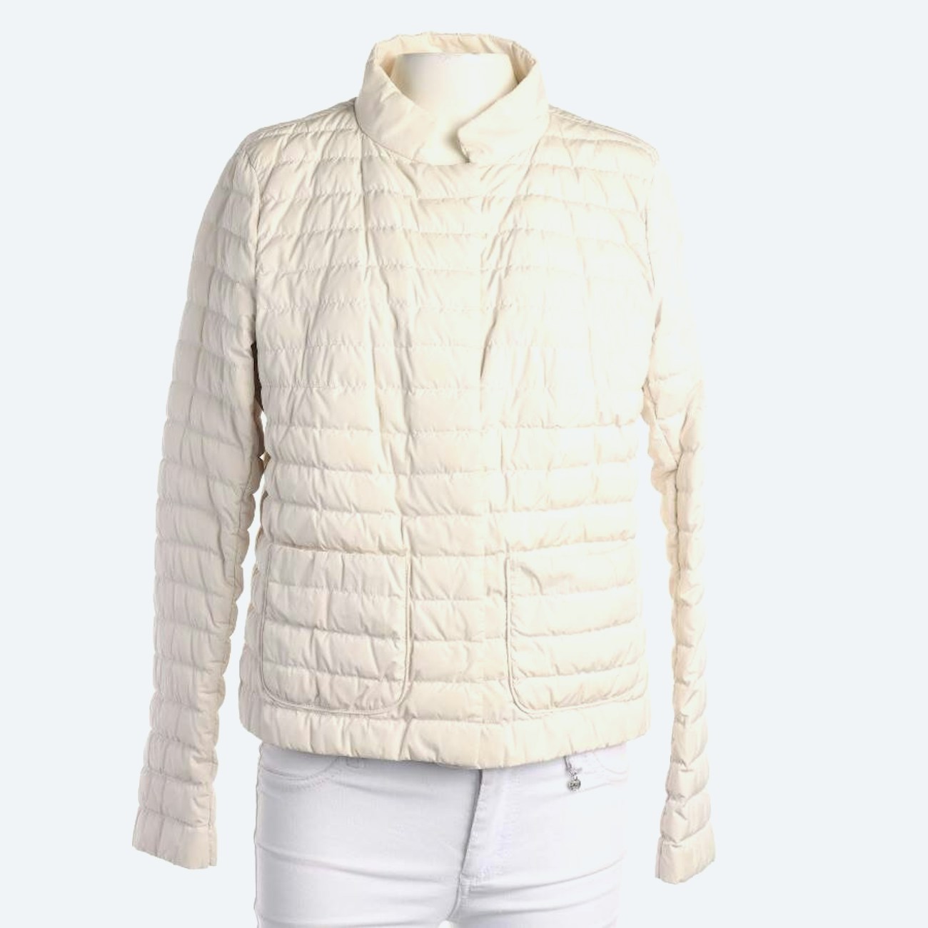 Image 1 of Quilted Jacket 40 Cream in color White | Vite EnVogue
