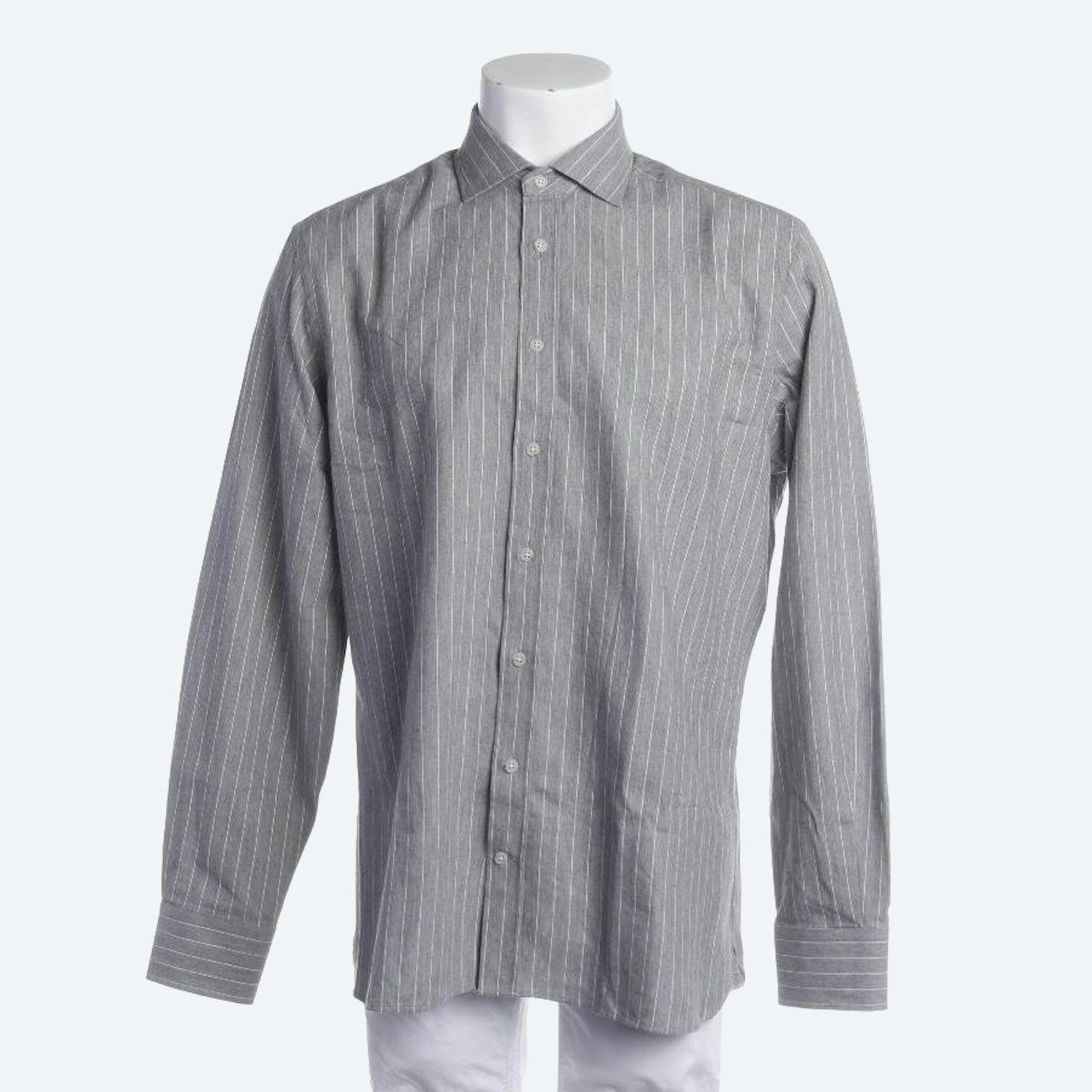 Image 1 of Casual Shirt L Light Gray in color Gray | Vite EnVogue