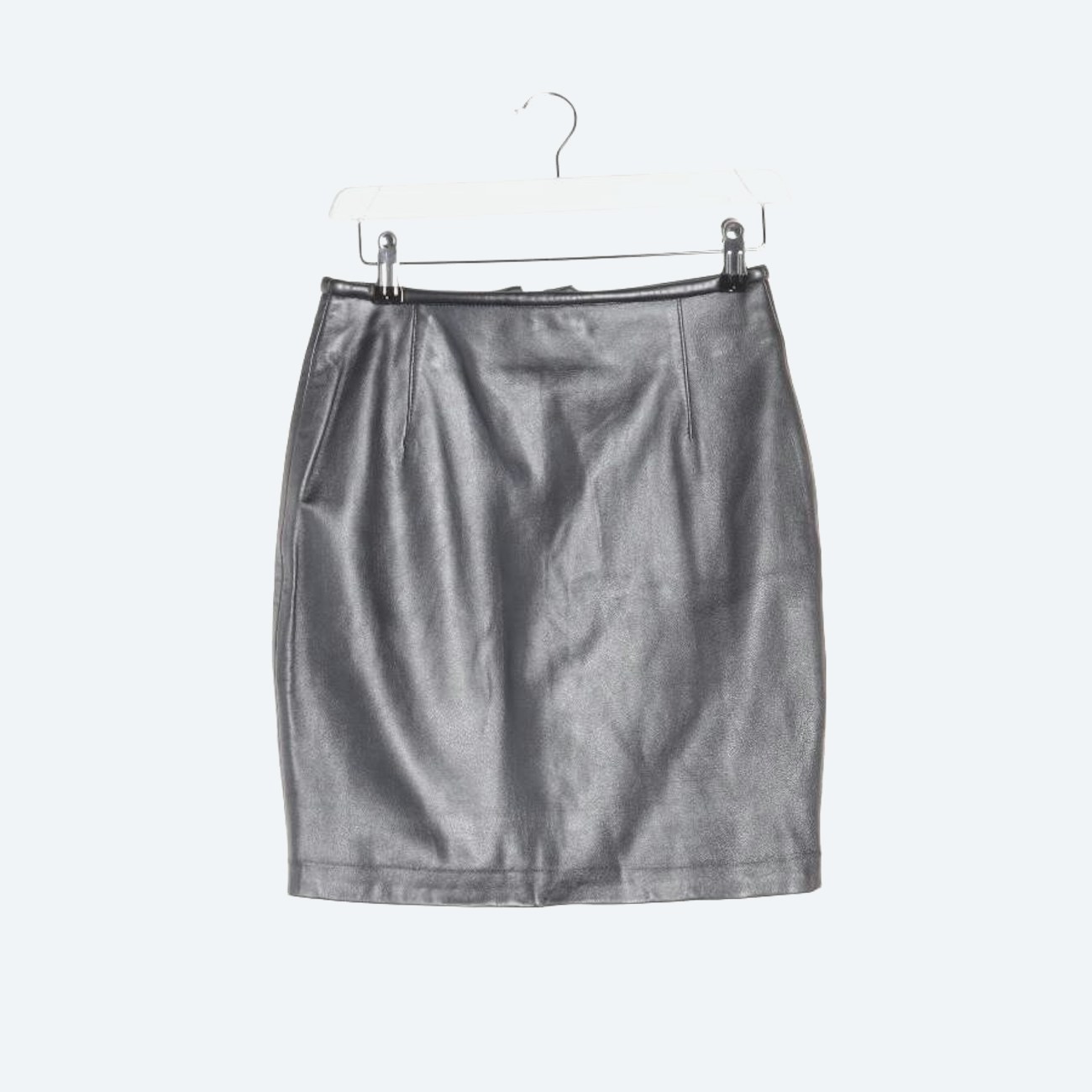 Image 1 of Leather Skirt 36 Light Gray in color Gray | Vite EnVogue