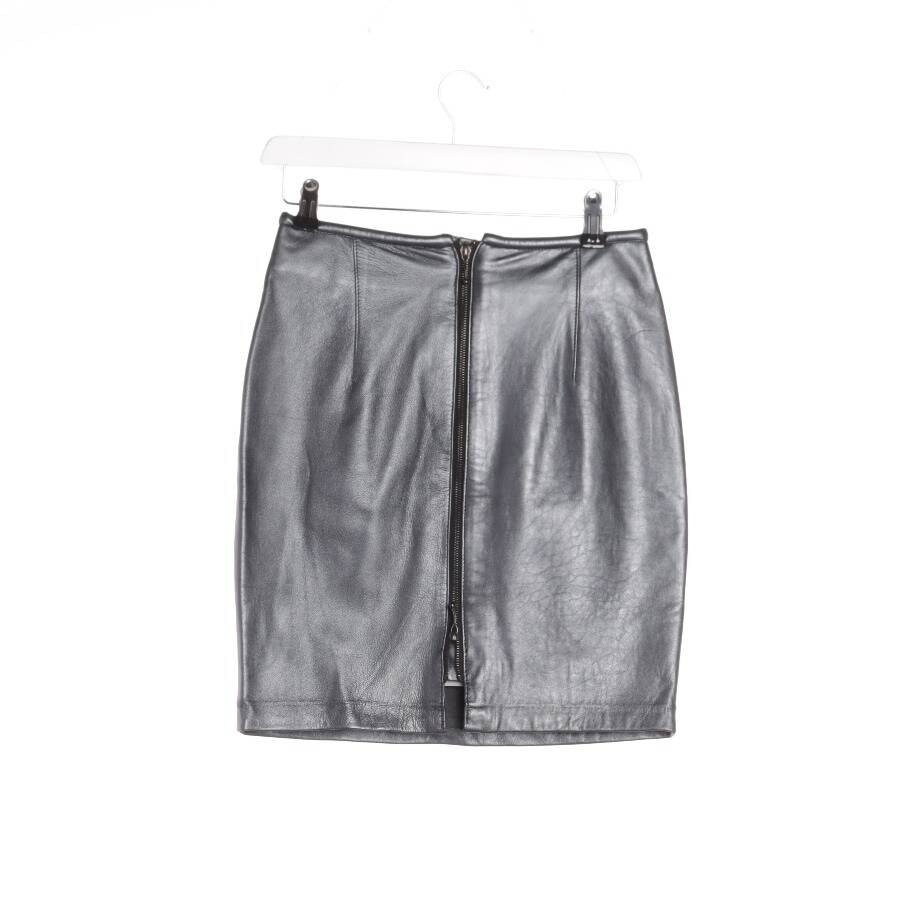 Image 2 of Leather Skirt 36 Light Gray in color Gray | Vite EnVogue