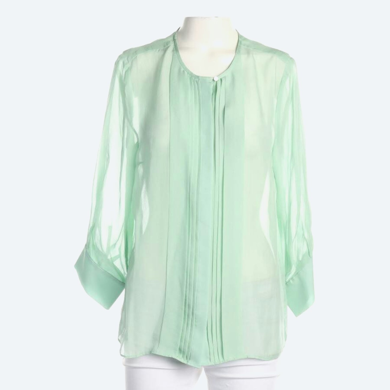 Image 1 of Silk Shirt 36 Light Green in color Green | Vite EnVogue