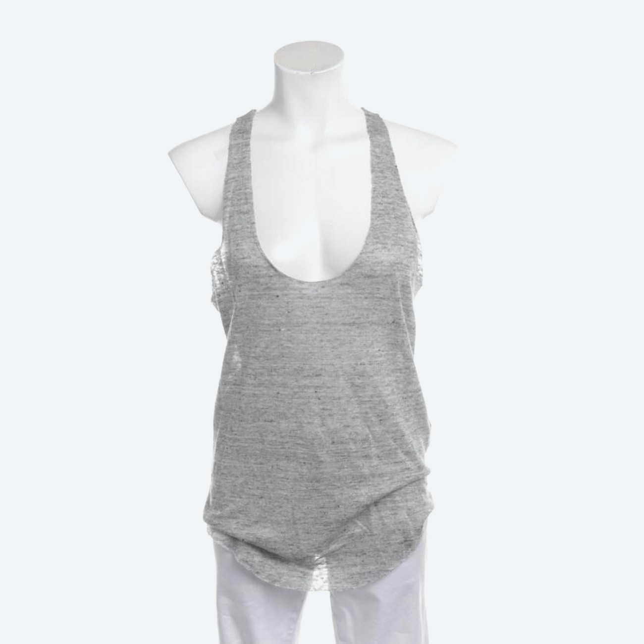 Image 1 of Linen Top S Light Gray in color Gray | Vite EnVogue