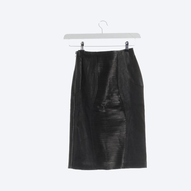 Image 2 of Leather Skirt 34 Black in color Black | Vite EnVogue