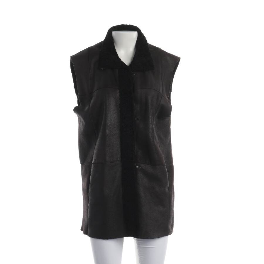 Image 1 of Leather Vest 40 Dark Brown in color Brown | Vite EnVogue