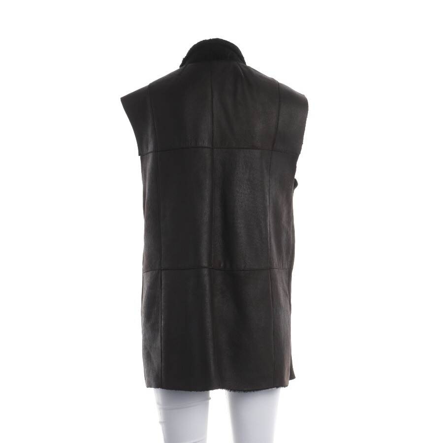 Image 2 of Leather Vest 40 Dark Brown in color Brown | Vite EnVogue
