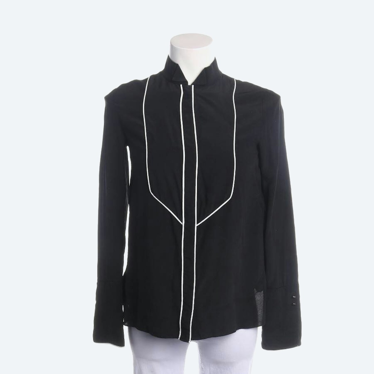 Image 1 of Silk Shirt 34 Black in color Black | Vite EnVogue