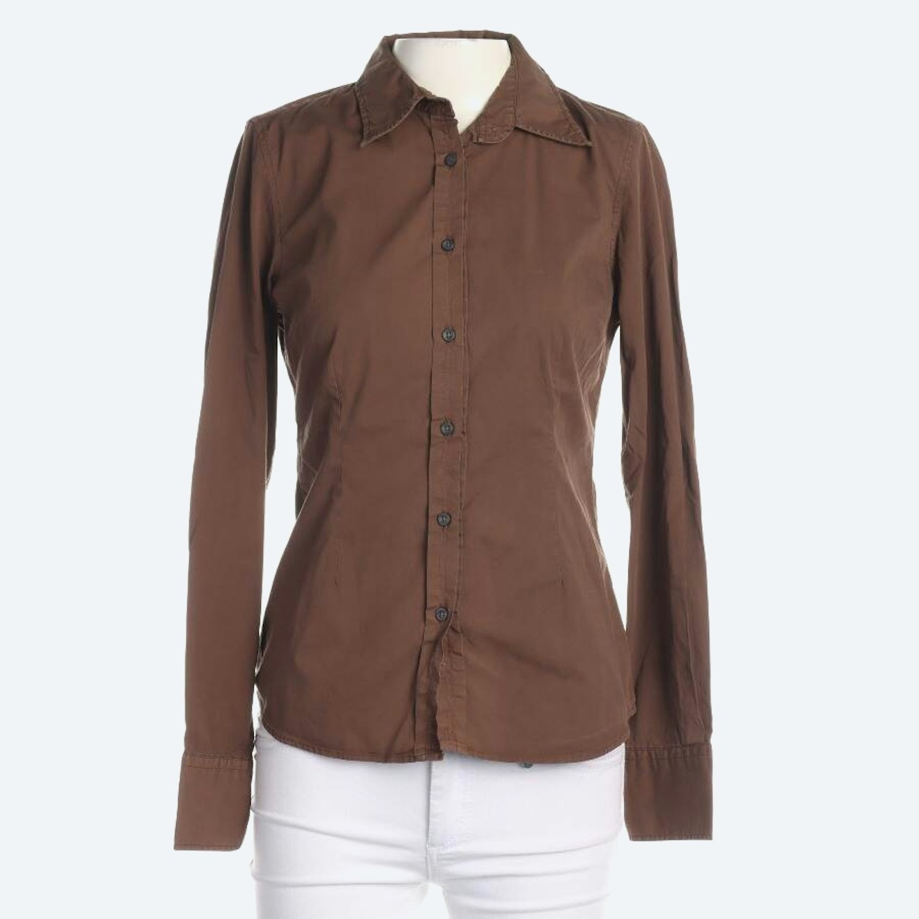 Image 1 of Shirt XS Dark Brown in color Brown | Vite EnVogue