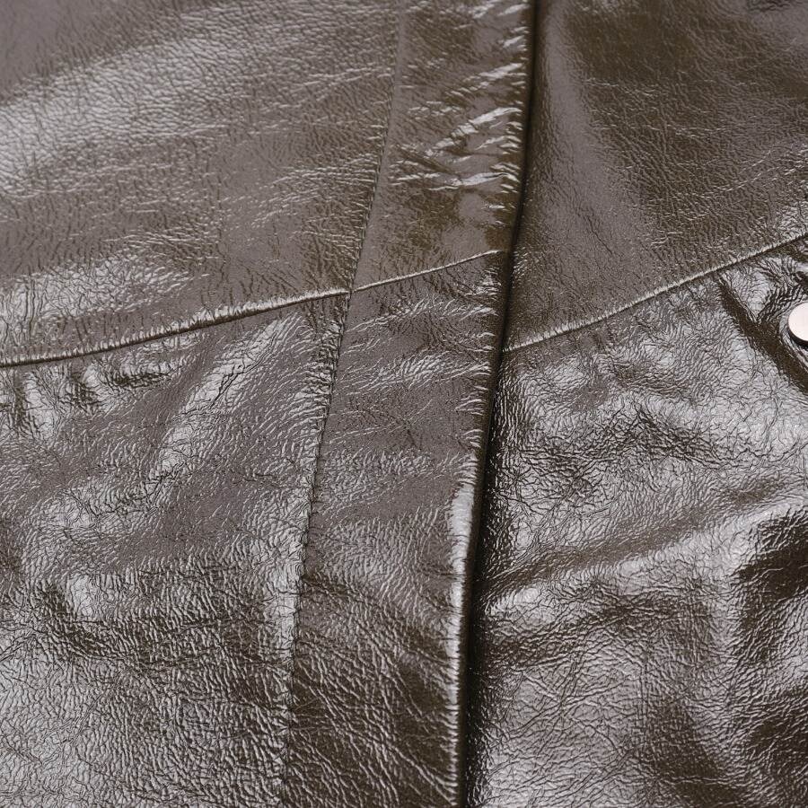 Image 4 of Leather Coat S Olive Green in color Green | Vite EnVogue