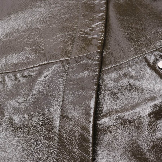 Image 4 of Leather Coat S Olive Green in color Green | Vite EnVogue