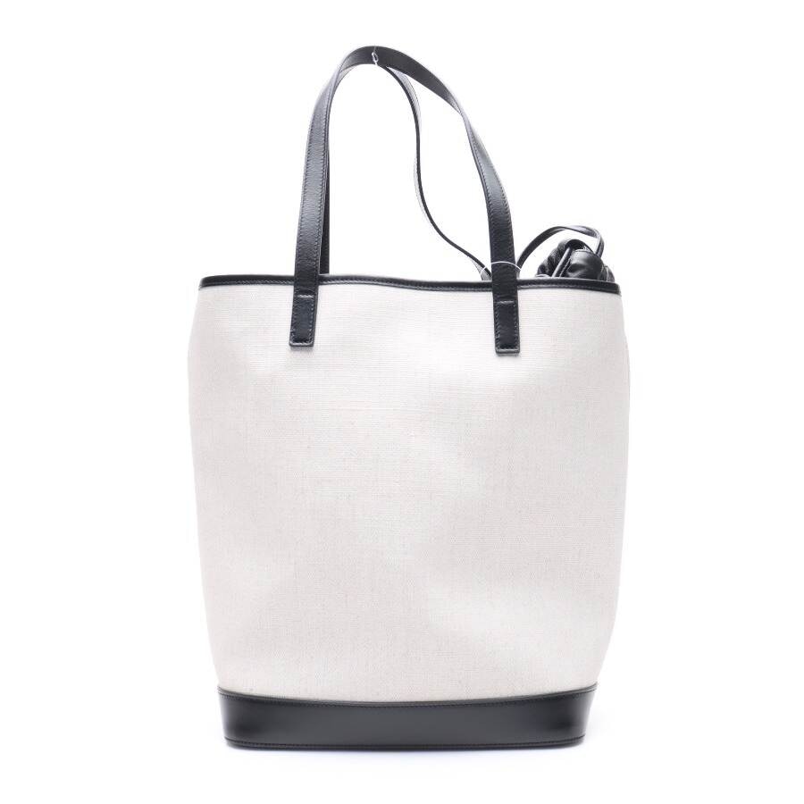 Image 2 of Canvas Tote Shoulder Bag Beige in color White | Vite EnVogue