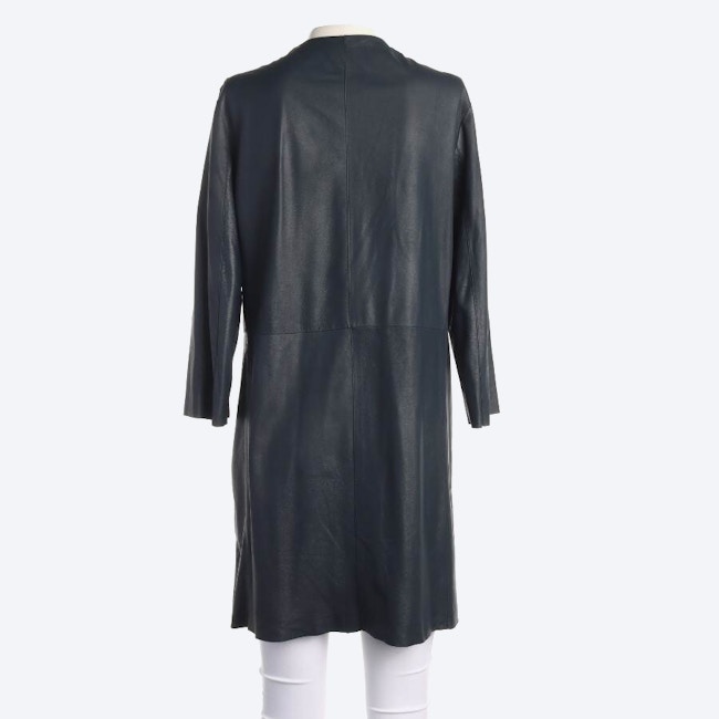 Image 2 of Leather Coat S Navy in color Blue | Vite EnVogue