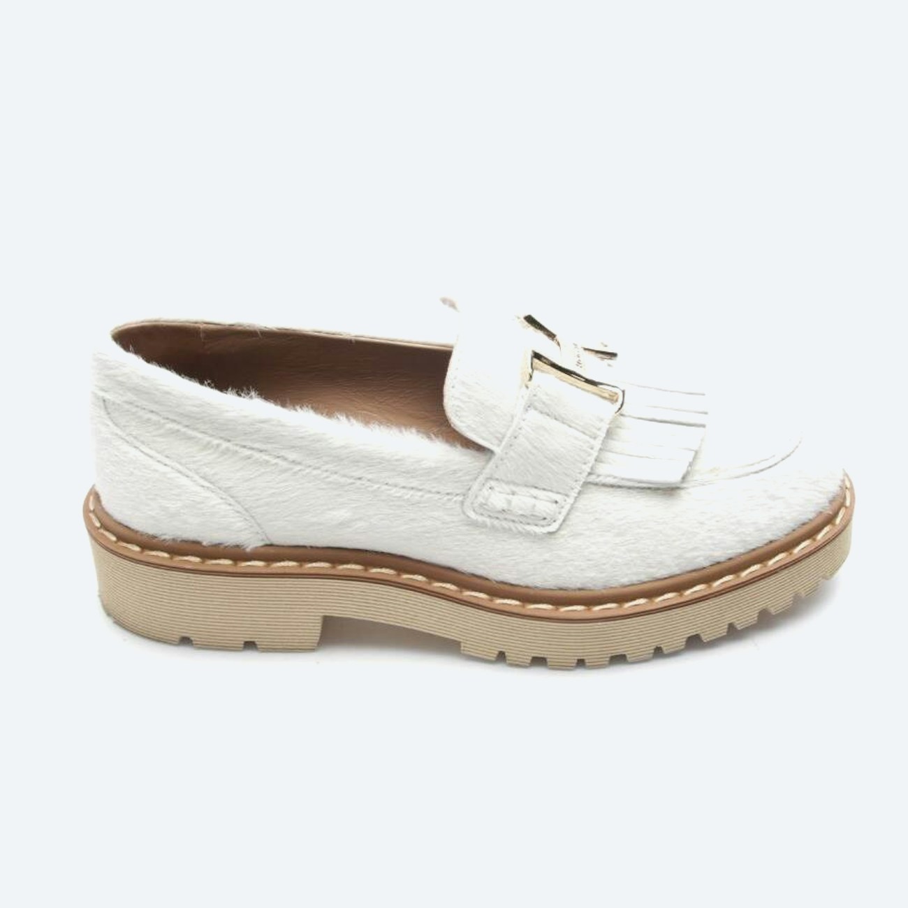 Image 1 of Loafers EUR 37 Beige in color White | Vite EnVogue
