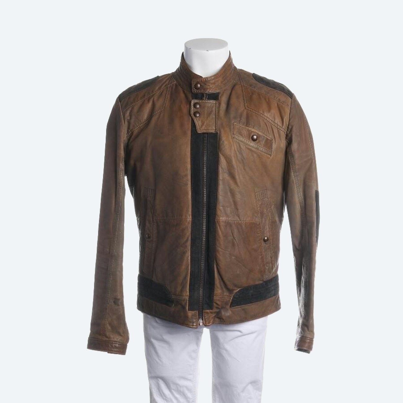 Image 1 of Leather Jacket 50 Light Brown in color Brown | Vite EnVogue