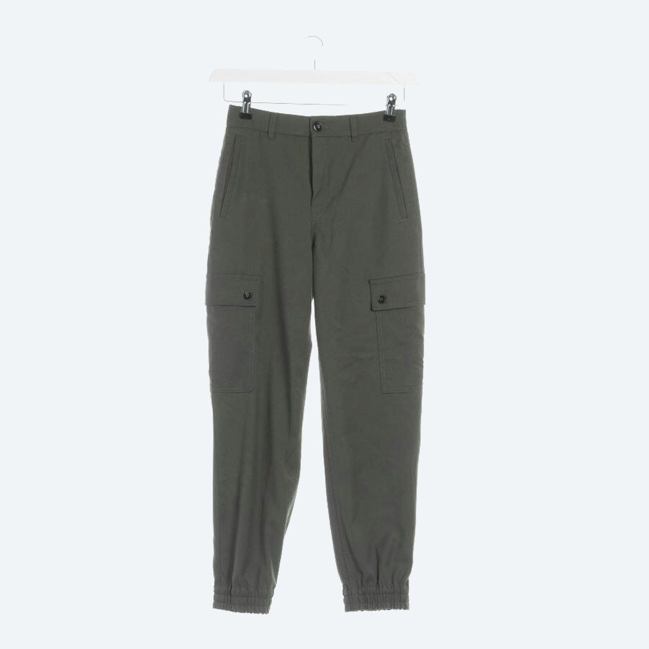 Image 1 of Trousers W26 Olive Green in color Green | Vite EnVogue