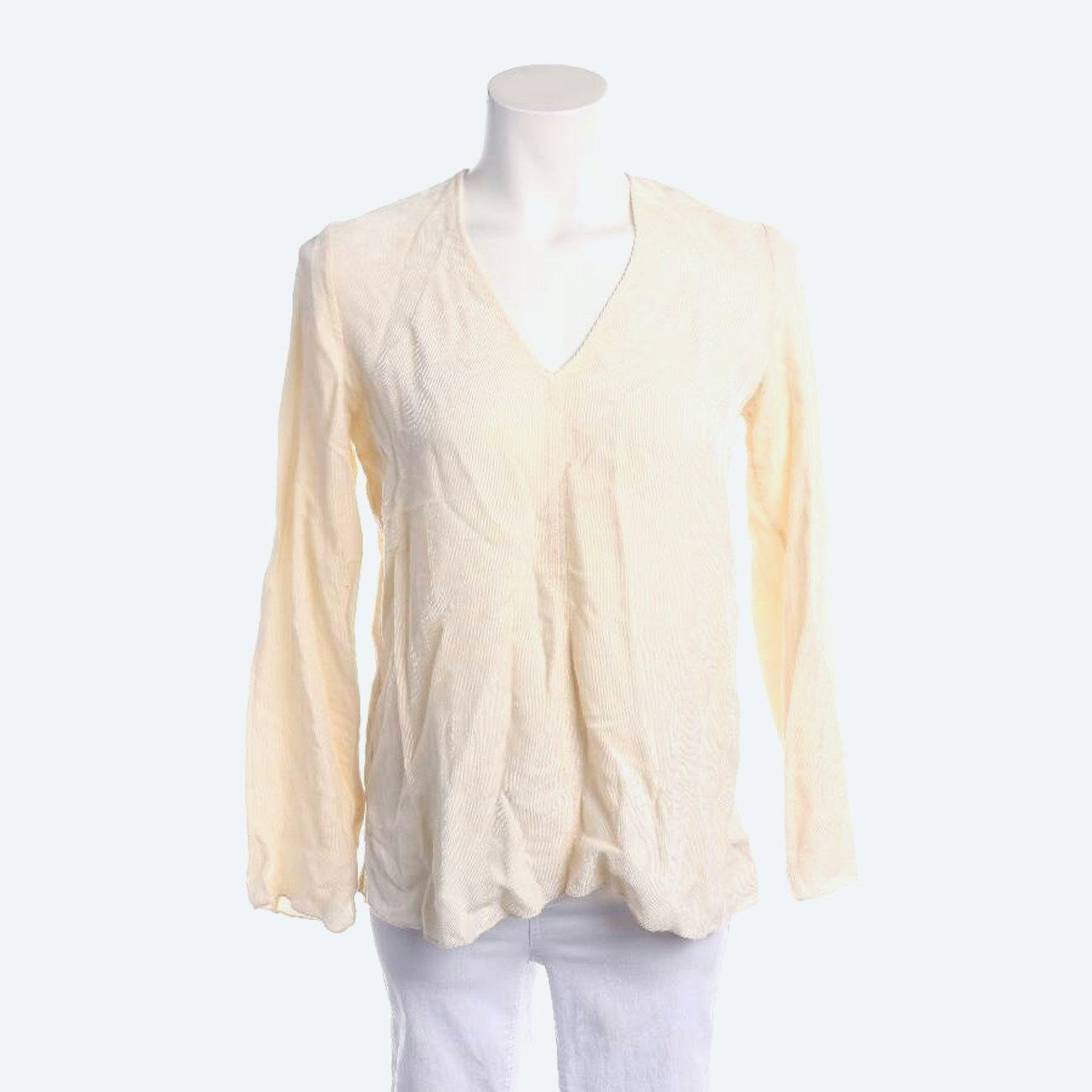 Image 1 of Shirt Blouse 32 Beige in color White | Vite EnVogue