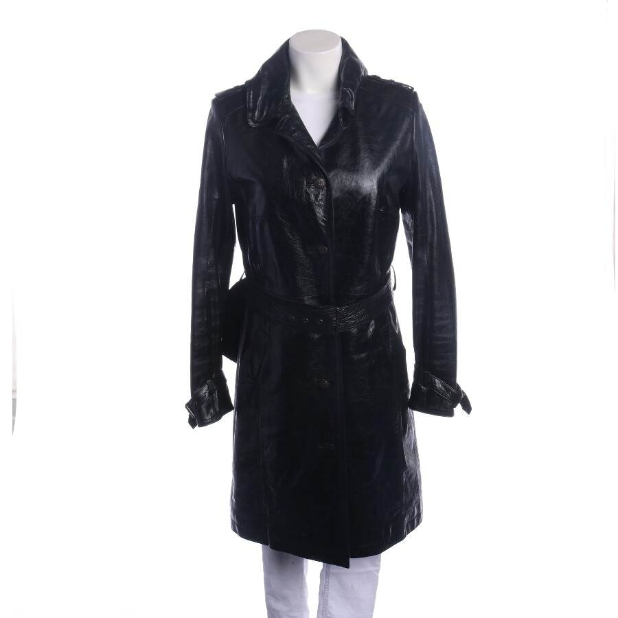 Image 1 of Leather Coat 38 Black in color Black | Vite EnVogue