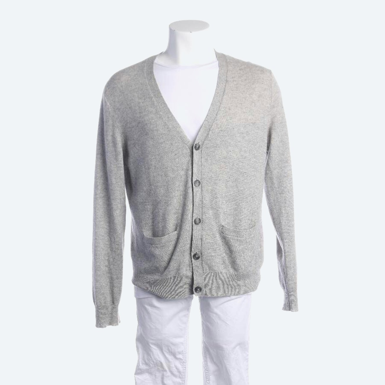 Image 1 of Cashmere Cardigan L Light Gray in color Gray | Vite EnVogue