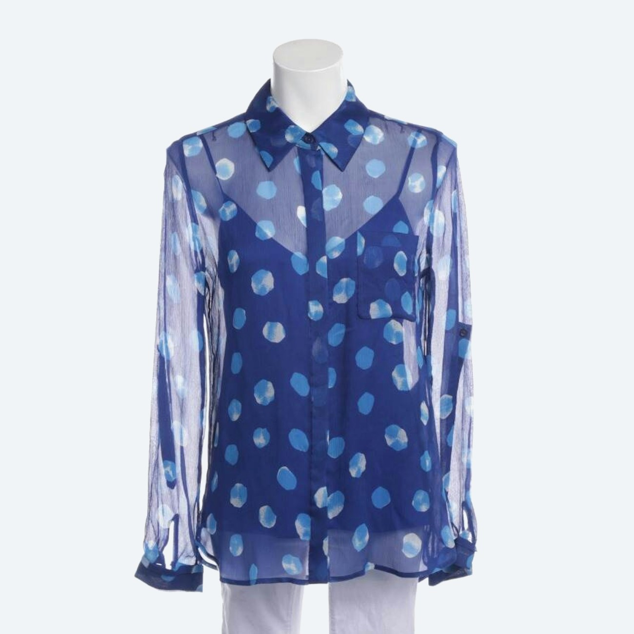 Image 1 of Silk Shirt S Blue in color Blue | Vite EnVogue