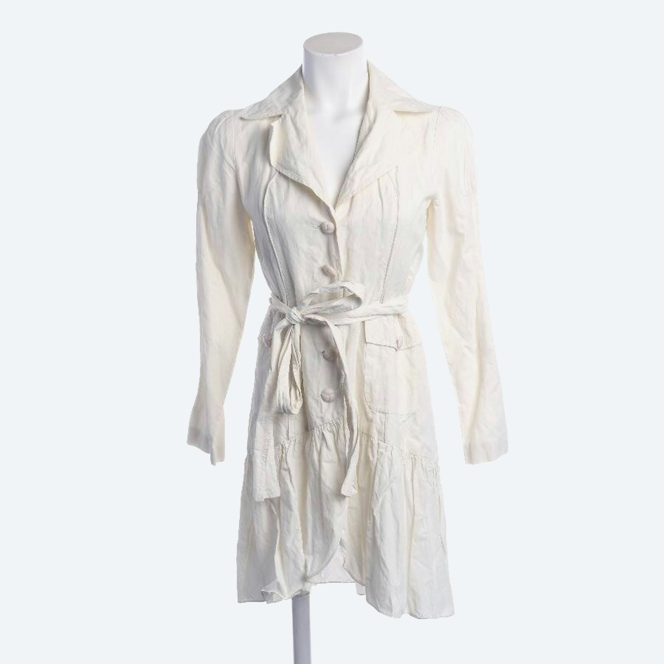 Image 1 of Shirt Dress 42 Cream in color White | Vite EnVogue