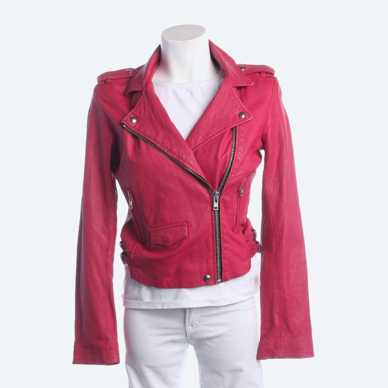 Image 1 of LeatherJacket 34 Fuchsia in color Pink | Vite EnVogue