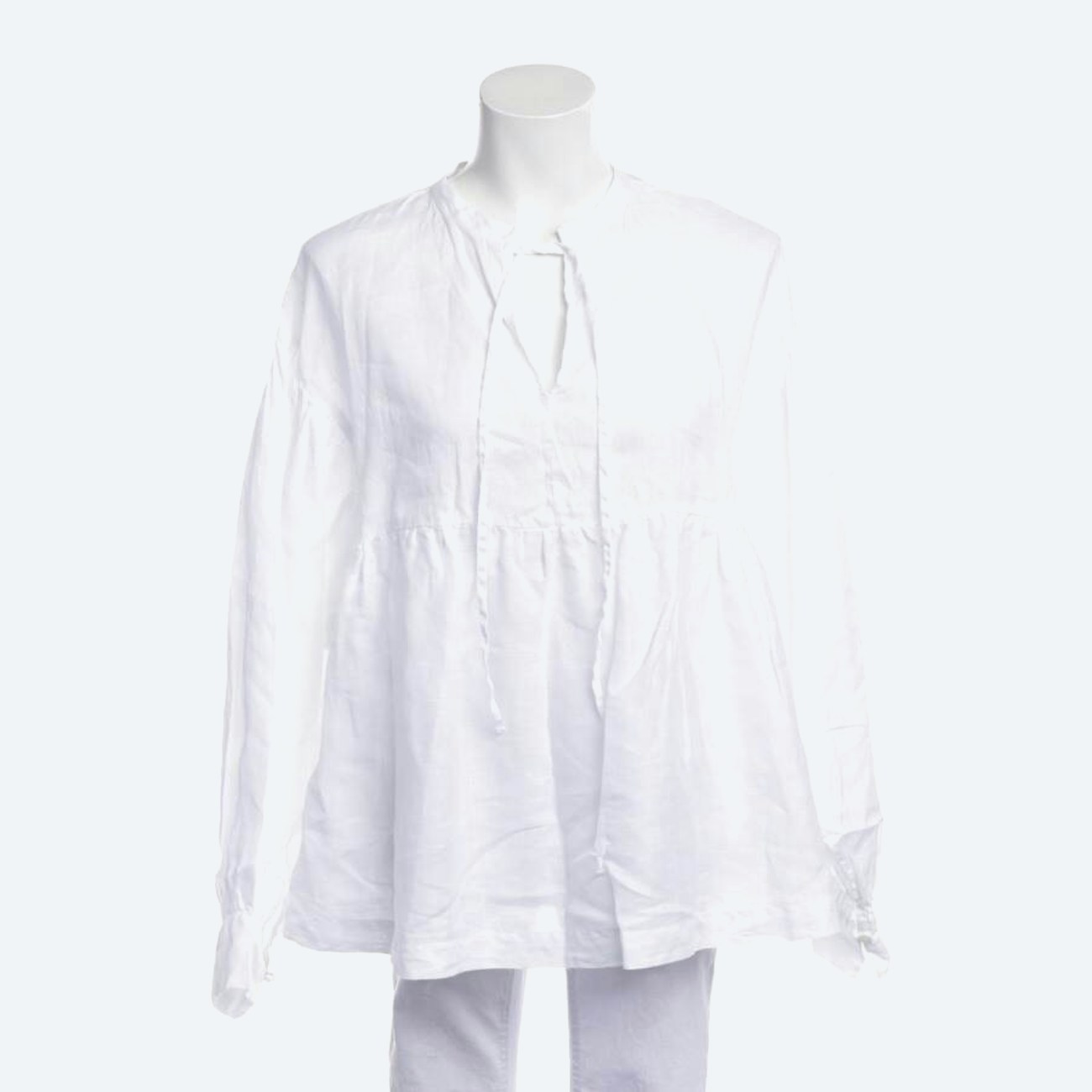Image 1 of Linen Blouse S White in color White | Vite EnVogue