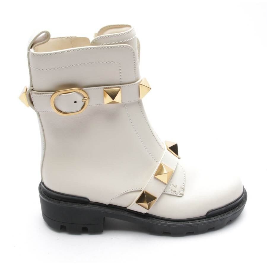 Image 1 of Rockstud Ankle Boots EUR 36 Cream in color White | Vite EnVogue
