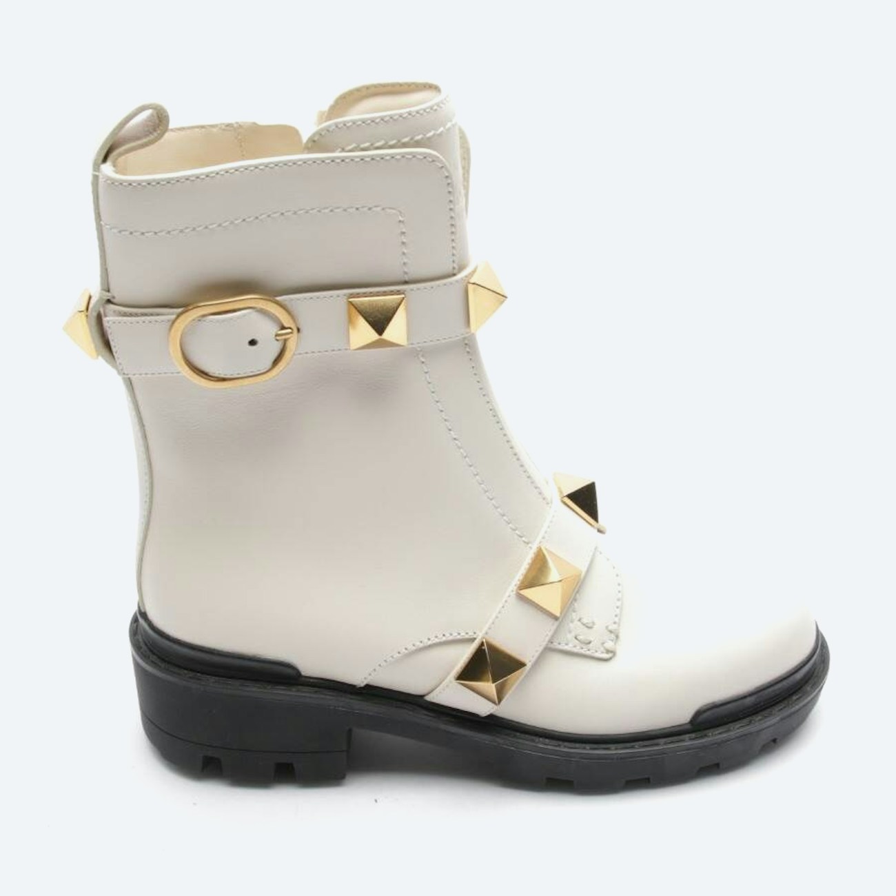 Image 1 of Rockstud Ankle Boots EUR 36 White in color White | Vite EnVogue