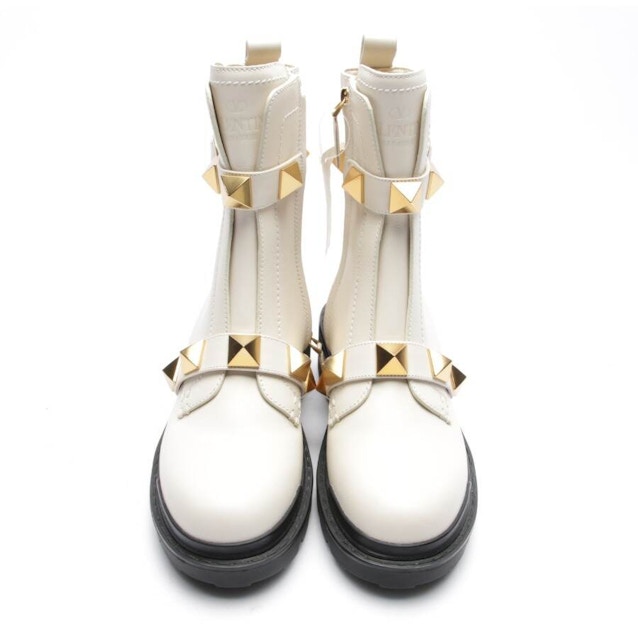 Rockstud Ankle Boots EUR 36 Cream | Vite EnVogue