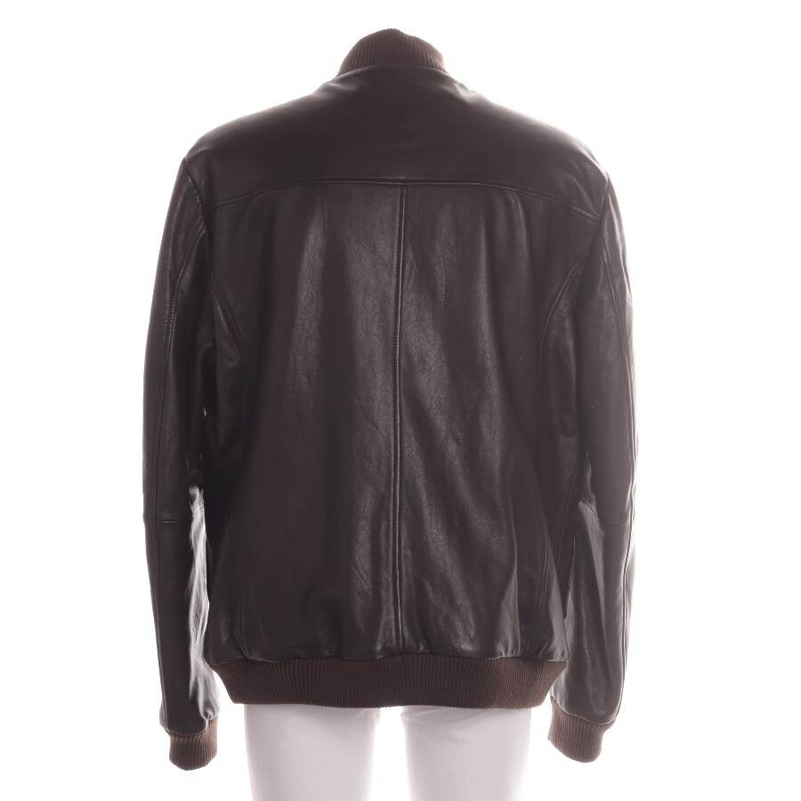 Image 2 of Leather Jacket 56 Brown in color Brown | Vite EnVogue
