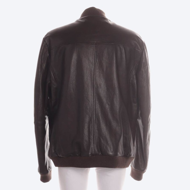Image 2 of Leather Jacket 56 Brown in color Brown | Vite EnVogue