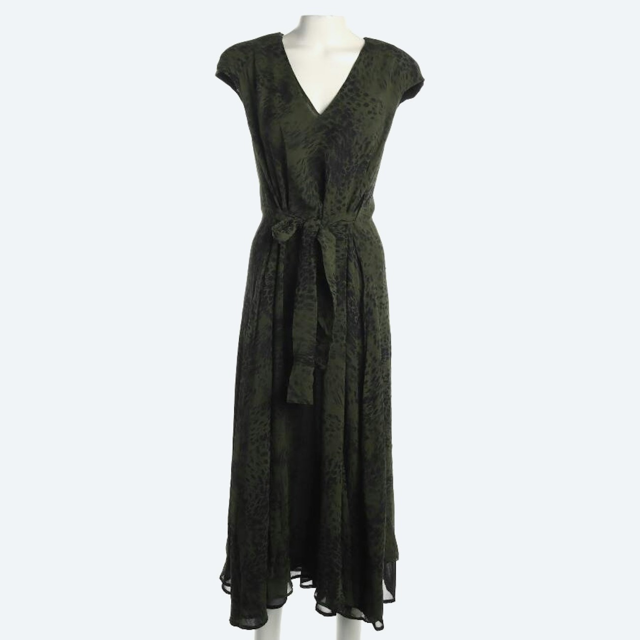 Image 1 of Silk Dress 36 Dark Green in color Green | Vite EnVogue