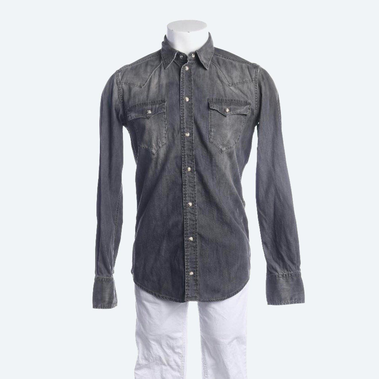 Image 1 of Jeans Shirt 39 Light Gray in color Gray | Vite EnVogue