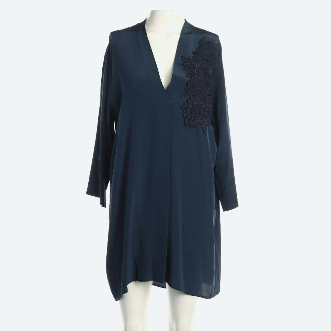 Image 1 of Silk Dress M Blue in color Blue | Vite EnVogue