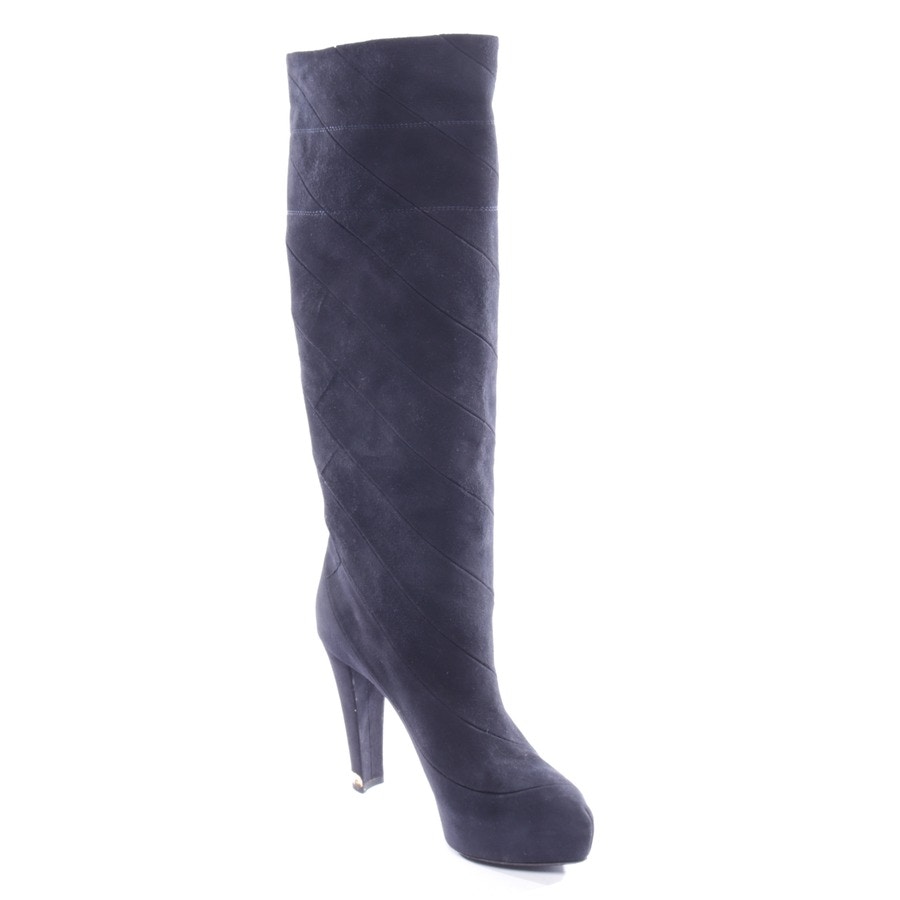 Image 2 of calf-high boots EUR 37,5 dark blue in color blue | Vite EnVogue
