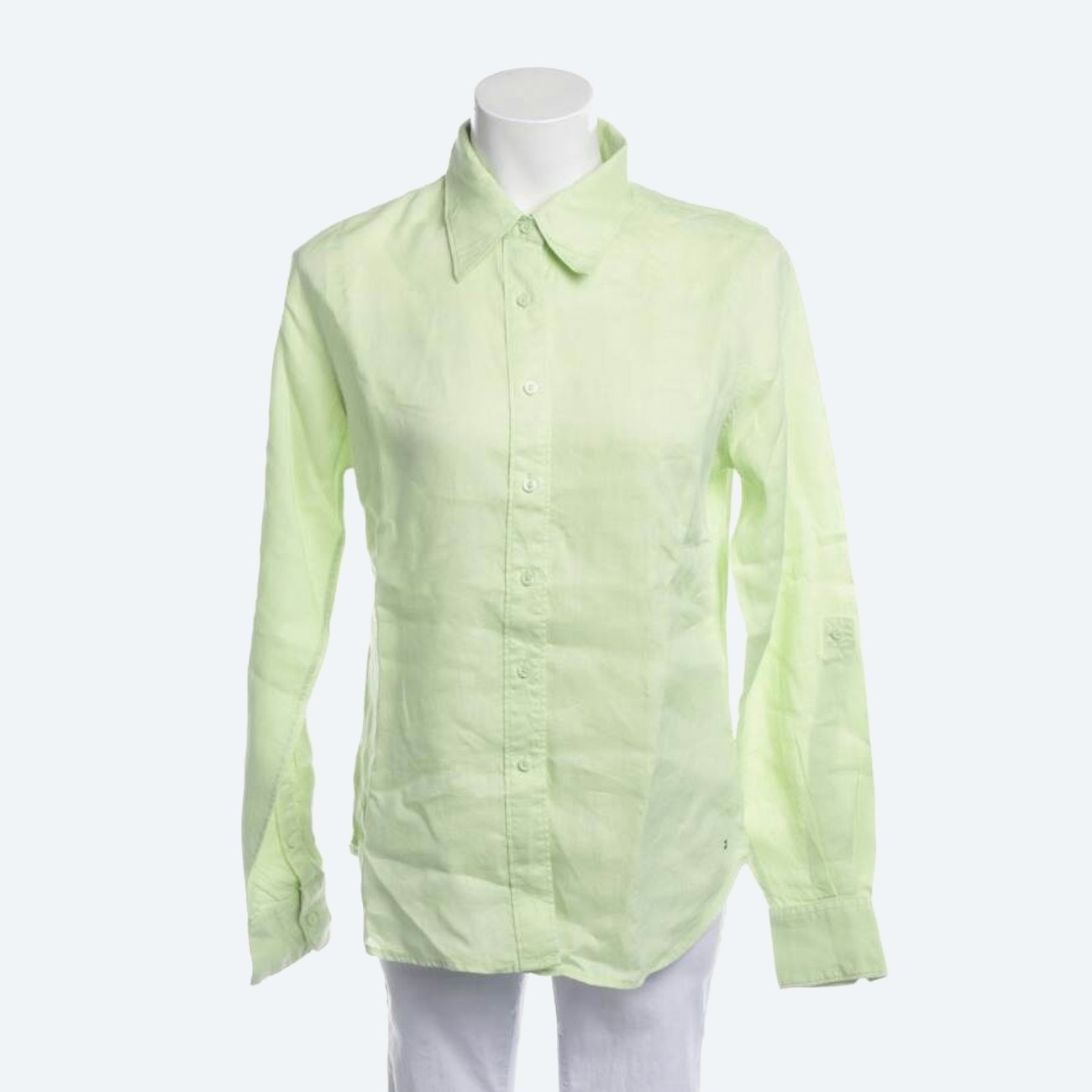Image 1 of Linen Shirt 40 Light Green in color Green | Vite EnVogue