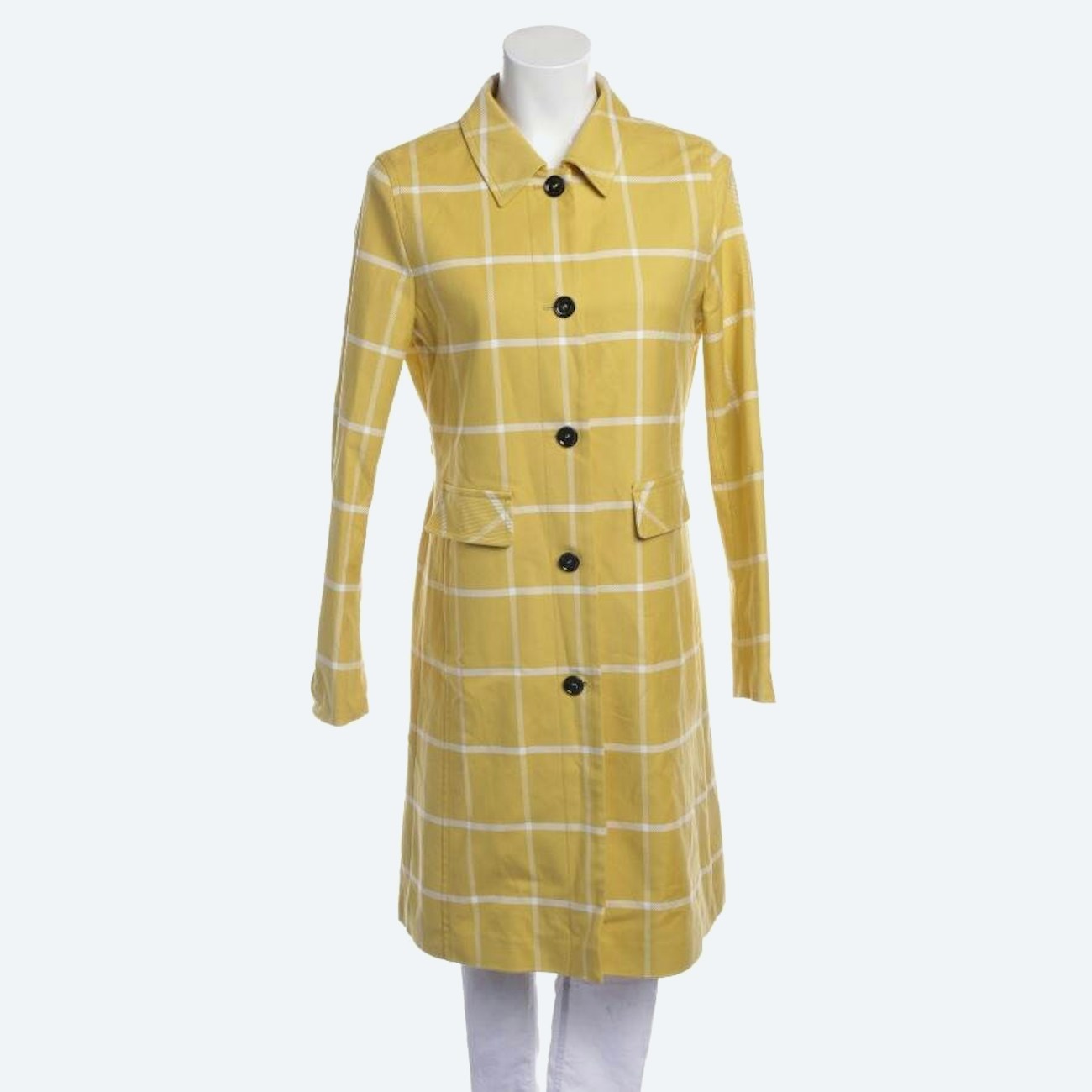 Image 1 of Between-seasons Coat 36 Mustard Yellow in color Yellow | Vite EnVogue