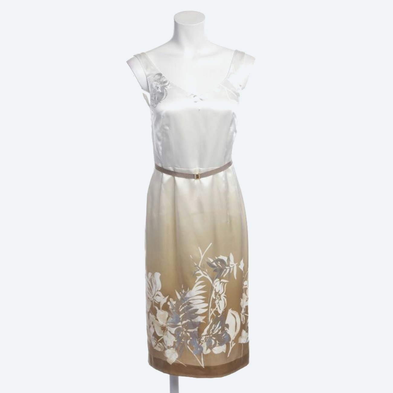 Image 1 of Silk Dress 36 Cream in color White | Vite EnVogue