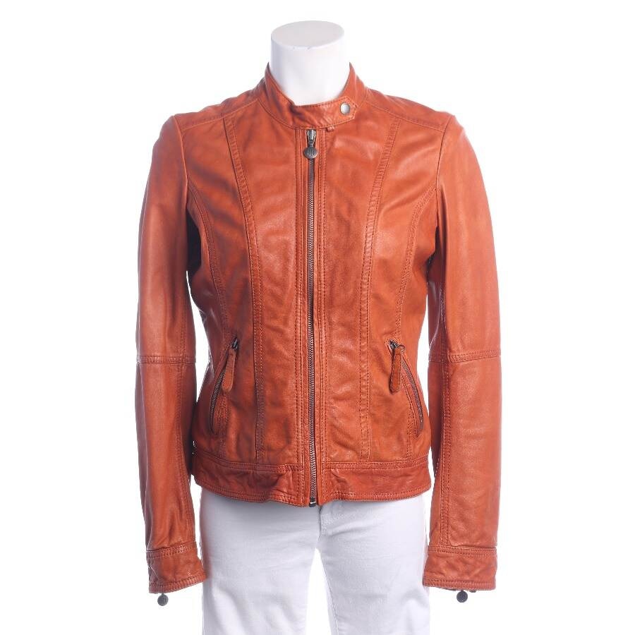 Image 1 of LeatherJacket M Orange in color Orange | Vite EnVogue