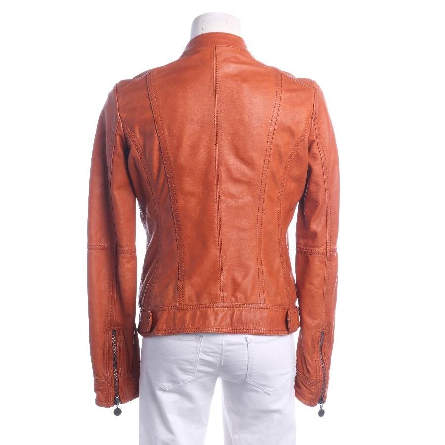 Image 2 of LeatherJacket M Orange in color Orange | Vite EnVogue
