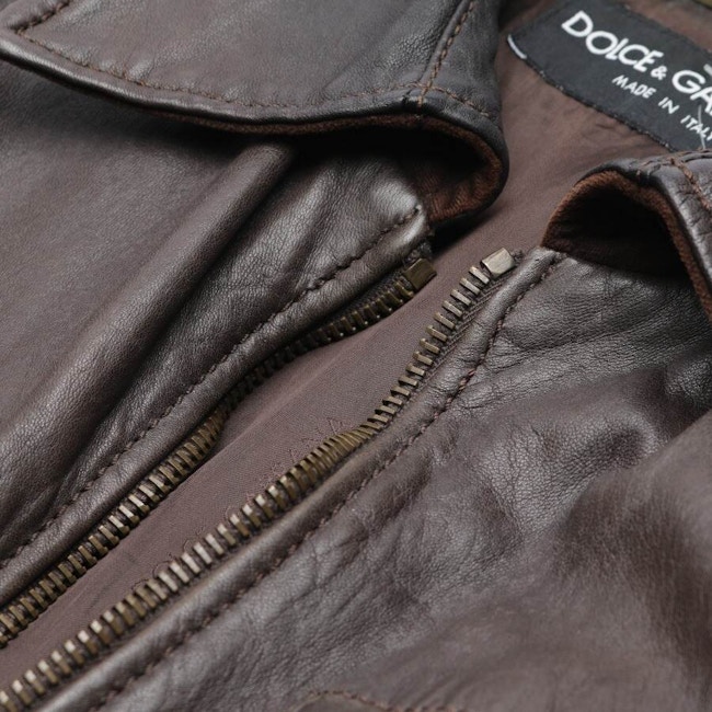 Image 3 of Leather Jacket 48 Dark Brown in color Brown | Vite EnVogue