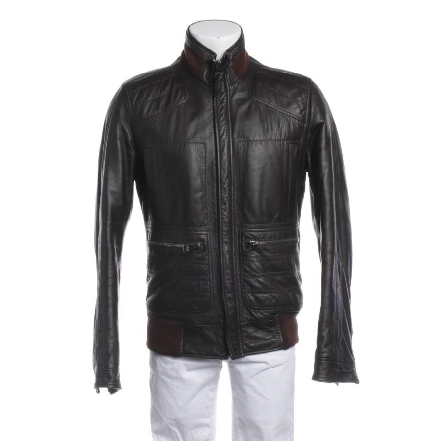 Image 1 of Leather Jacket 48 Dark Brown in color Brown | Vite EnVogue