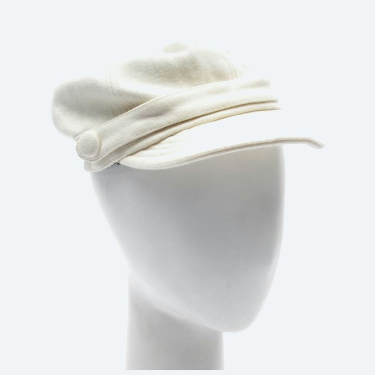 Image 1 of Peaked Cap Cream in color White | Vite EnVogue