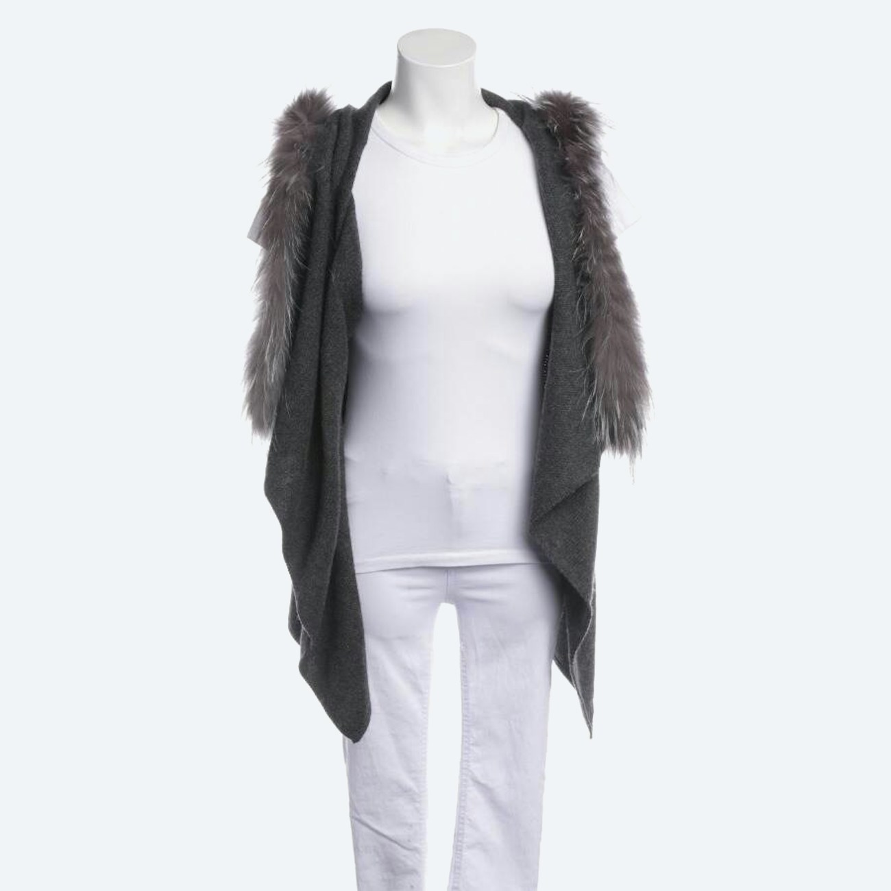 Image 1 of Cashmere Veste One Size Dark Gray in color Gray | Vite EnVogue
