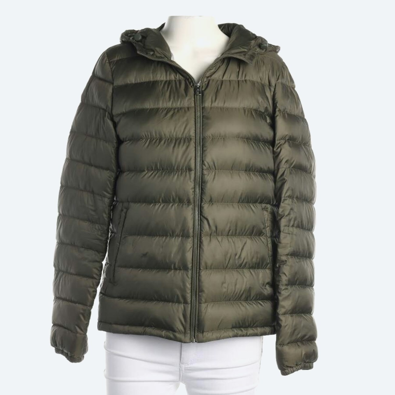 Image 1 of Quilted Jacket 36 Olive Green in color Green | Vite EnVogue