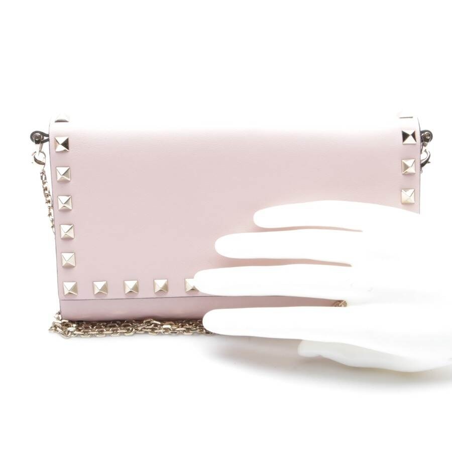 Image 4 of Rockstud Wallet on Chain Pink in color Pink | Vite EnVogue