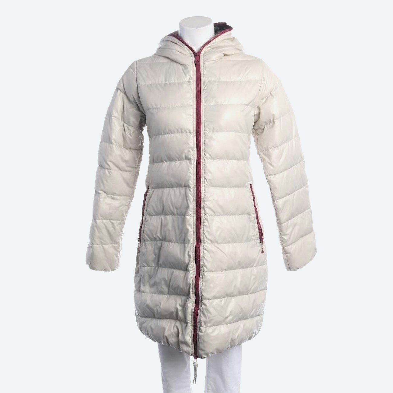 Image 1 of Quilted Coat 38 Cream in color White | Vite EnVogue
