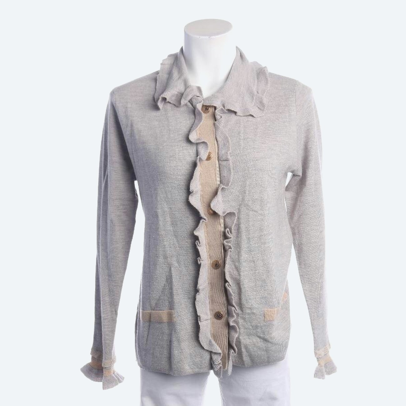 Image 1 of Wool Cardigan 38 Light Gray in color Gray | Vite EnVogue